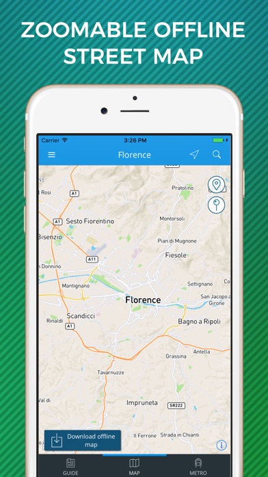 Florence Travel Guide with Offline Street Map screenshot 3