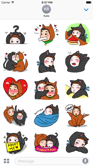 Dog Cat Love 3 Stickers Pack Text Message(圖2)-速報App