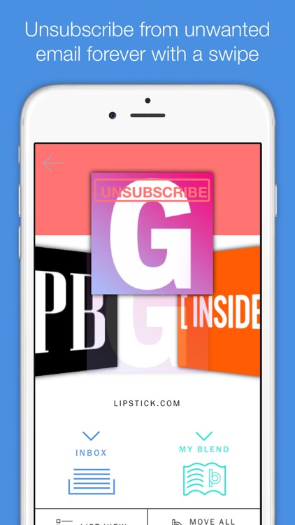 My Blend: visual subscription email & unsubscribe