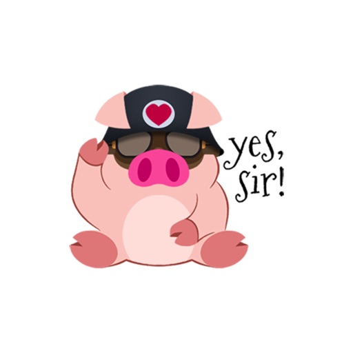 Cute Piggy Commando Stickers - 2 stickers
