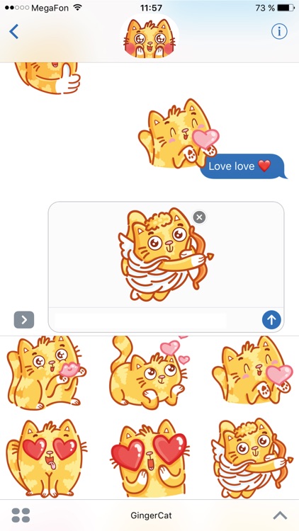 Cat stickers for iMessage!