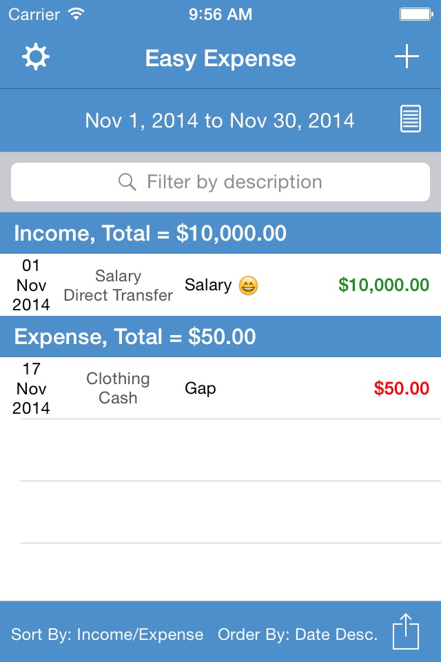 Easy Expense Manager screenshot 2