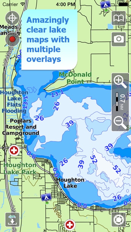 Aqua Map Michigan MI Lakes and Great Lakes