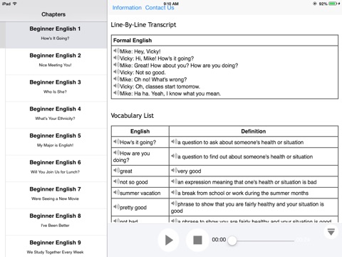 Learn Beginner English with Pics & Video for iPad screenshot 2