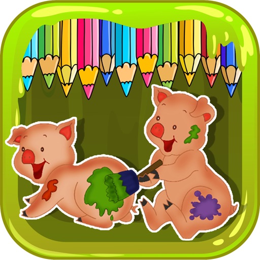 Coloring Little Pig Game For Children Version