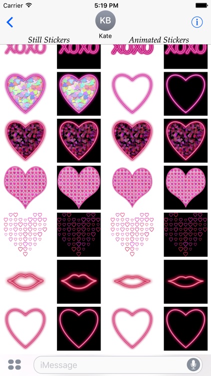 Hearts+ Animated Sticker Pack for iMessage