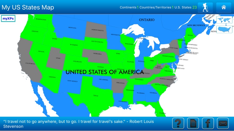 Travel Goal Map