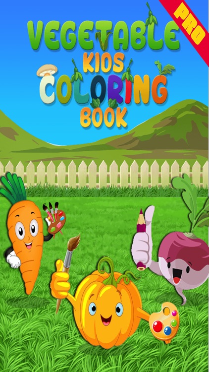 Vegetables Kids Coloring Book Pro