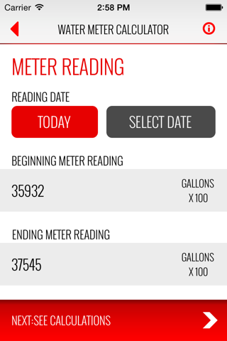 Water Meter Calculator by UNL Extension screenshot 2