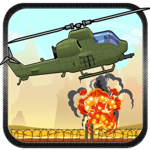 Bomb Drop flying helicopter action game iOS App