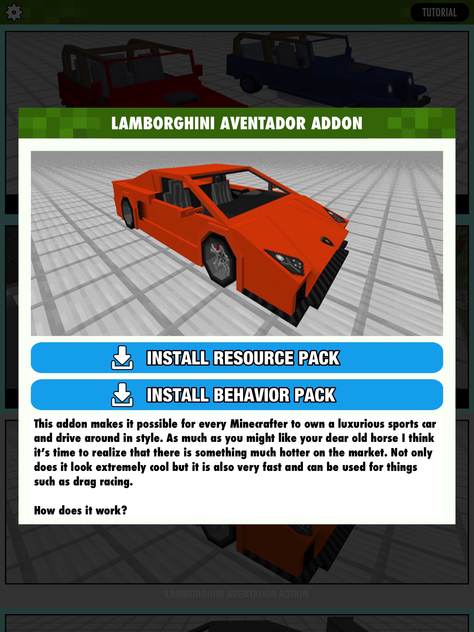 CARS ADDONS for Minecraft Pocket Edition screenshot 3