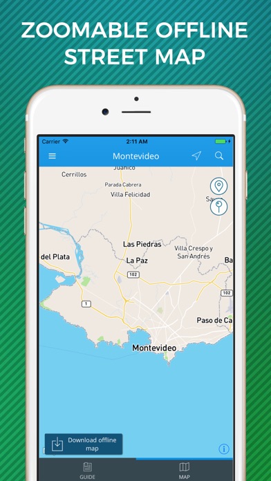 Montevideo Travel Guide with Offline Street Map screenshot 3