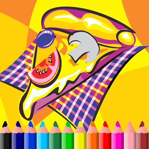 Free Pizza Game Coloring Book Edition Icon