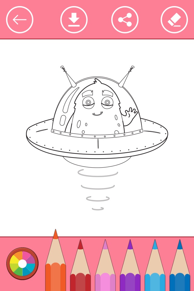 Outer Space Coloring Book for Kids: Learn to color screenshot 2