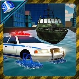 Sea Water Police Car Driver & Crime Chase Sim