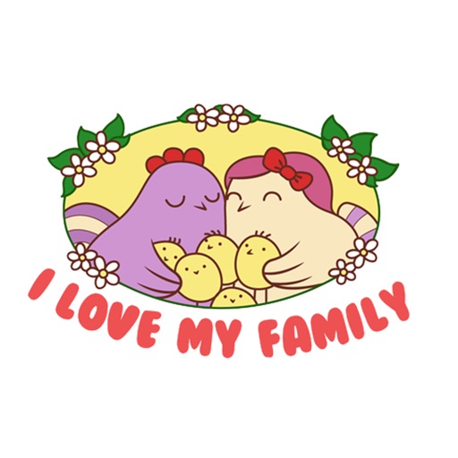 Love of Bunnies in Easter Sticker icon