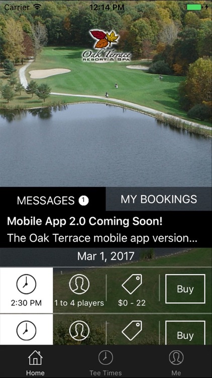 Oak Terrace Golf Tee Times