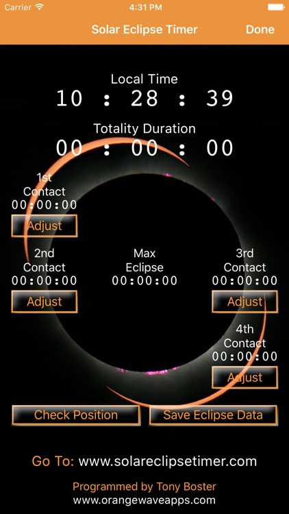 Solar Eclipse Timer GPS Converter screenshot-3