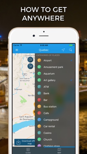 Quebec Travel Guide with Offline Street Map(圖3)-速報App