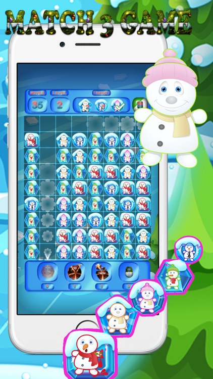 happy snowman match 3 screenshot-3