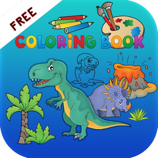 Book Coloring Dinosaurs Icon