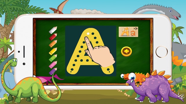 A-Z Dinosaur Alphabet Trace Flashcards for Toddler(圖2)-速報App