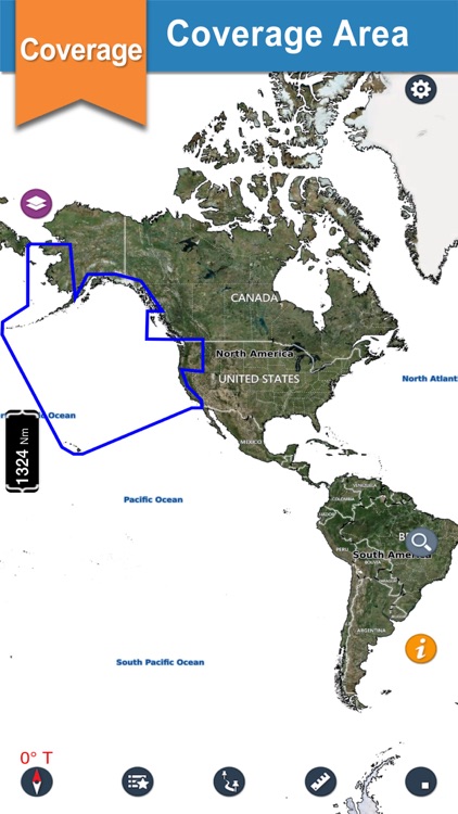 US West Coast offline nautical charts for fishing
