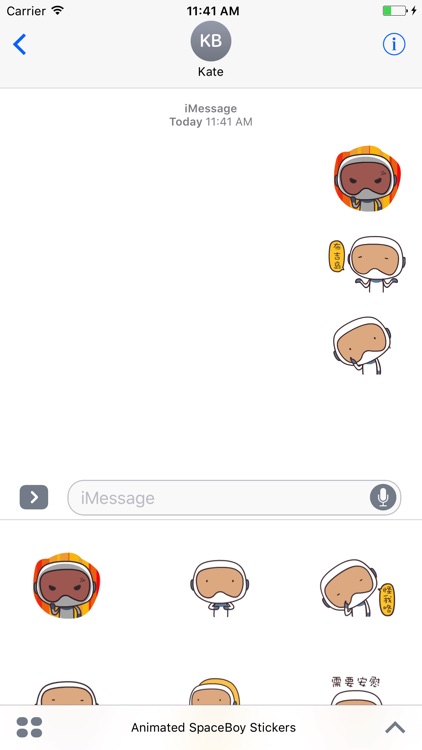 Animated SpaceBoy Stickers For iMessage