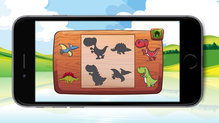 Dinosaur Shadow Puzzle Games for kids