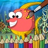 Fish Finding Guppies Coloring Puzzle for Kids