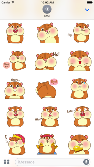 Chubby Hamster - Cute stickers for iMessage(圖2)-速報App