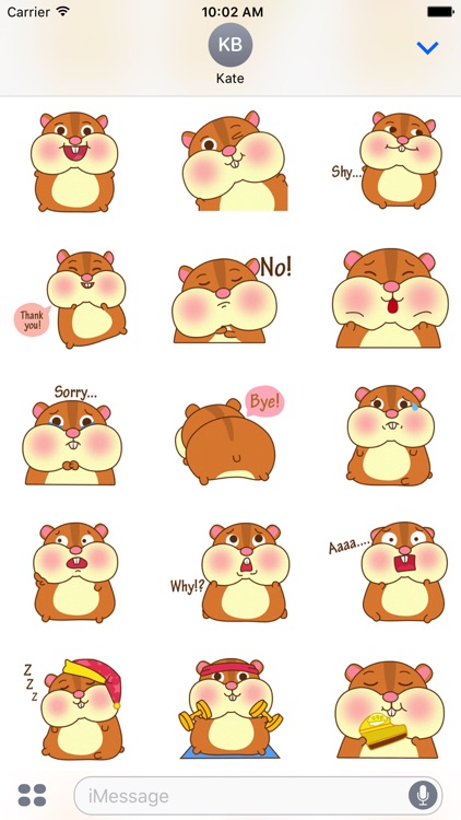 Chubby Hamster - Cute stickers for iMessage