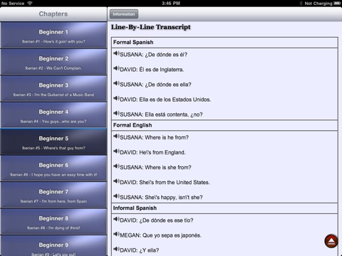 Beginner Iberian Spanish for iPad (Spain) screenshot 3