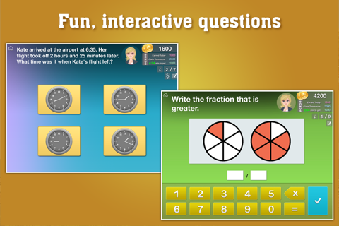 Grade 3 Math Fractions, Measurement, CCSS Learning screenshot 2