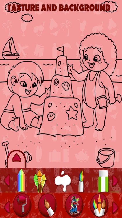 Summer Vacation Kids Coloring Book screenshot-3