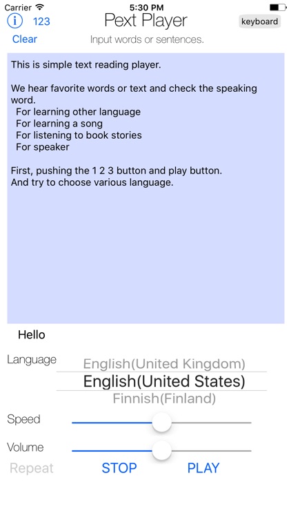 text player