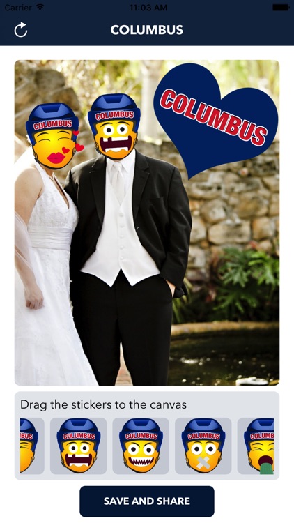 Columbus Hockey Stickers & Emojis