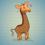 Sticker Me Happy Giraffe