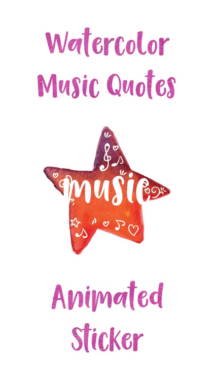 Watercolor Music Quotes Animated Sticker