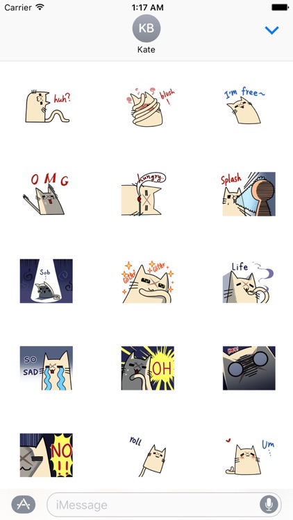 Animated Werid Cat Stickers