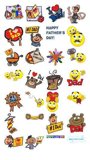 Father’s Day Stickers #1-Illustrated and Photo Art(圖4)-速報App