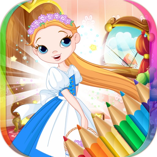 Princess Fairy Tale Coloring Book icon