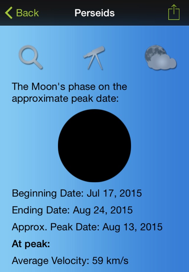 Meteor Shower Calendar screenshot 3
