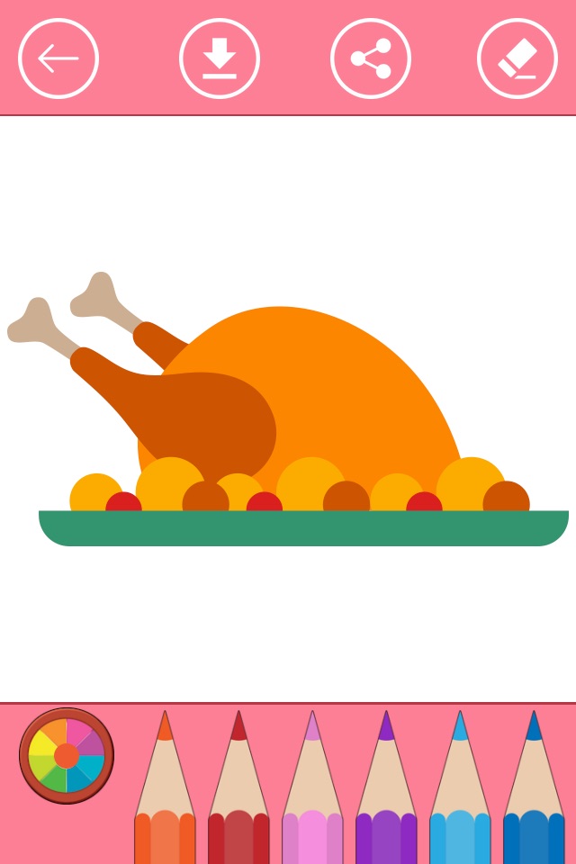 Thanksgiving Coloring Book: Learn to color & draw screenshot 2