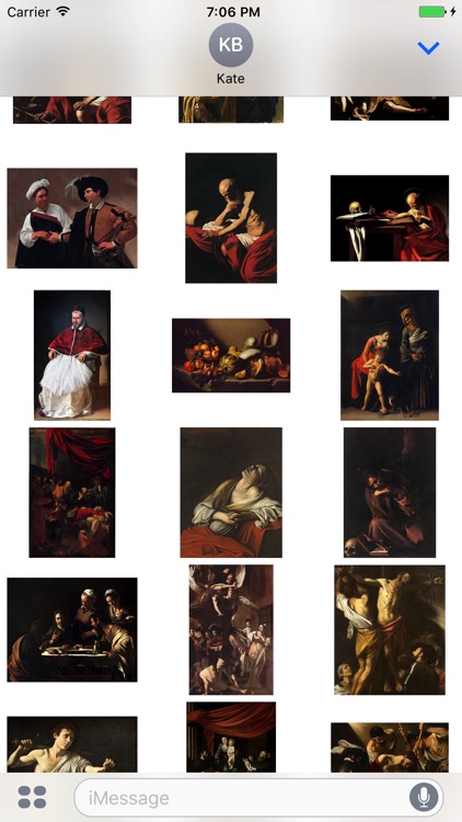 Caravaggio Paintings for iMessage