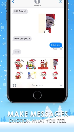 Christmas Emoji Stickers Keyboard Themes ChatStick(圖2)-速報App