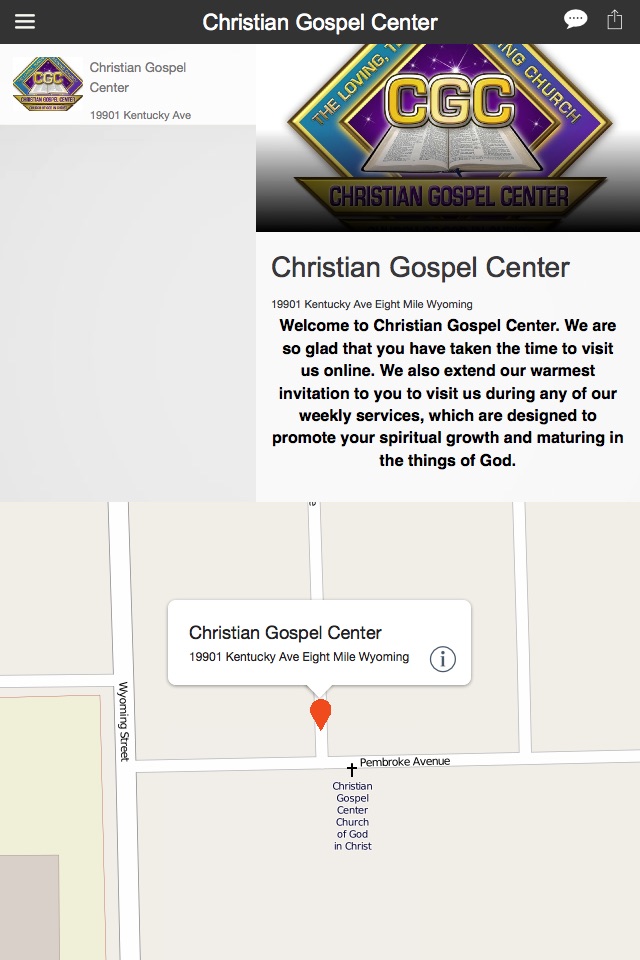 Christian Gospel Center Church screenshot 2