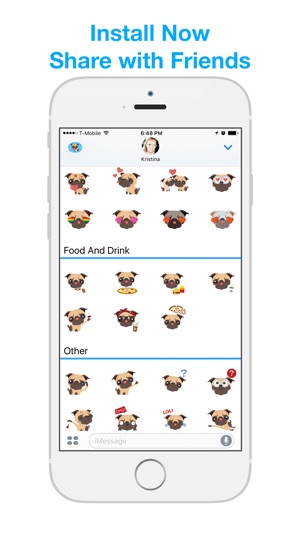 Pug Moji - Pug Emoji & Stickers(圖5)-速報App