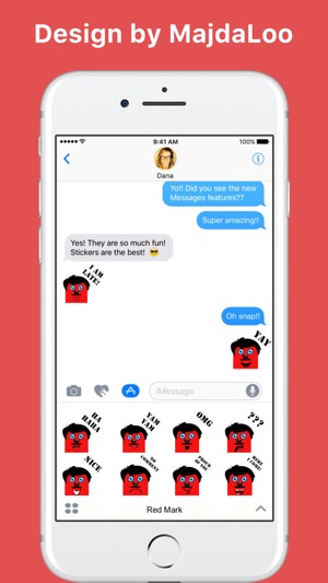 Red Mark stickers by MajdaLoo for iMessage(圖1)-速報App