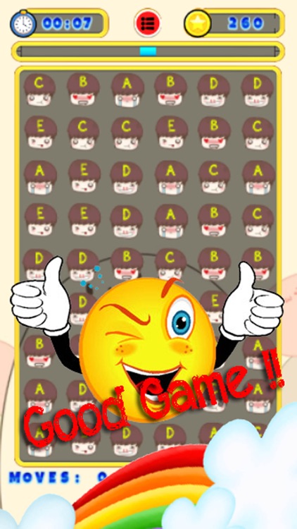 Smiley Match 3 Puzzle Game